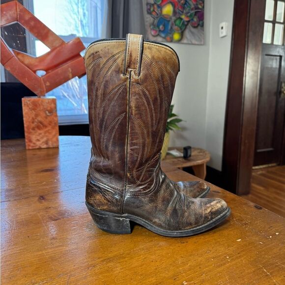Vintage Wrangler Cowboy Boots Sz 7 D - Picture 2 of 7